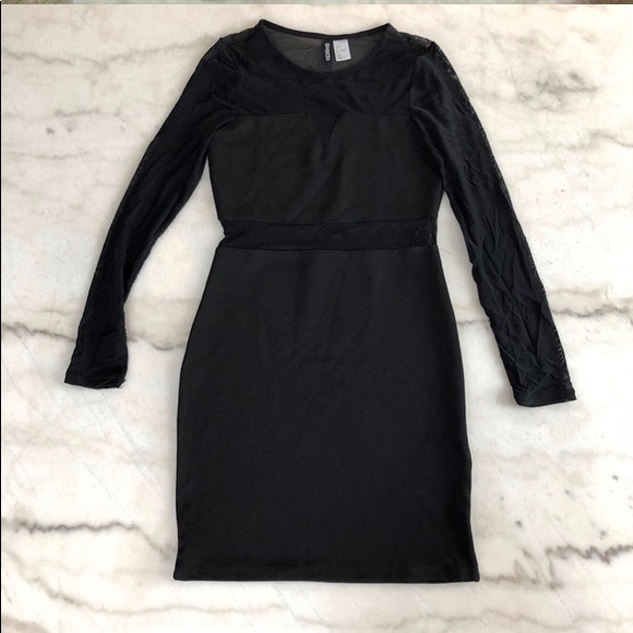 Black H&M mesh bodycon dress - Picture 4 of 5